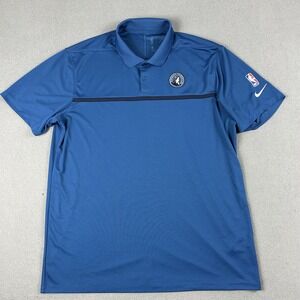 Minnesota Timberwolves Shirt Mens Small Blue NBA Basketball Polo Dri-FIT‎ Nike